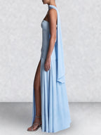Strapless Corset Back Maxi Dress