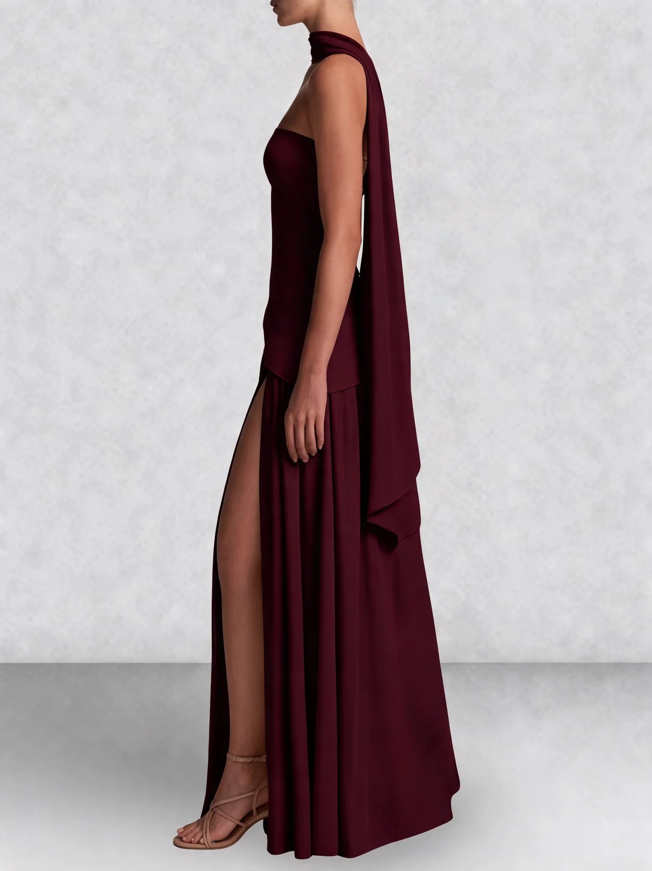 Strapless Corset Back Maxi Dress