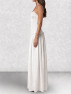 Drop Waist Corset Bodice Maxi Dress