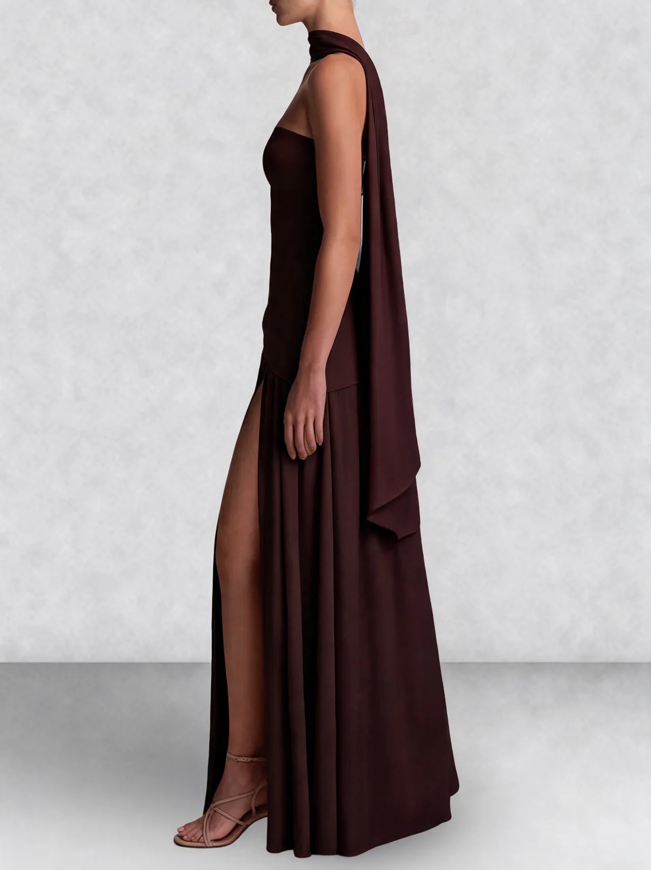 Strapless Corset Back Maxi Dress