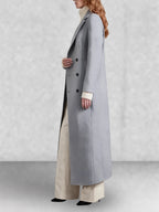 Longline Double-Breasted Wool Coat